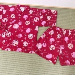 子供 甚平 100cm 赤