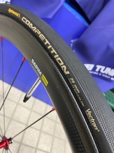 ノンブランド　シマノフリー 11s対応 チューブラー カーボンホイールセット美品