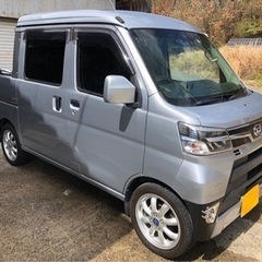超希少 ハイゼット デッキバン 4WD 2019年式 パナ9インチナビ 4速AT スマアシ3搭載車検R6年3月末スタッドレス4本付の画像
