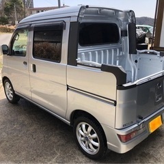 超希少 ハイゼット デッキバン 4WD 2019年式 パナ9インチナビ 4速AT スマアシ3搭載車検R6年3月末スタッドレス4本付の画像