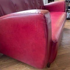 2人掛け合皮ソファー無料の画像