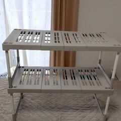 中古品　押入れ　ラック　整理棚　2台セット　伸縮　の画像