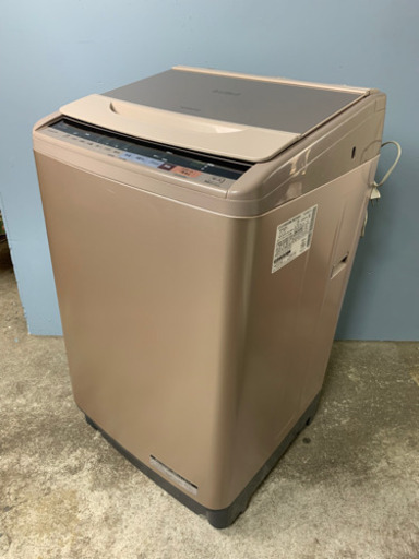 札幌市内配送無料 美品 17年製 HITACHI 日立 ビートウォッシュ 10kg 全自動洗濯機 BW-V100B