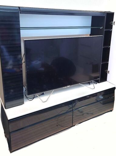【売り切りたいので値下げOK】幅150 大川家具 テレビボード 壁面収納　配送可