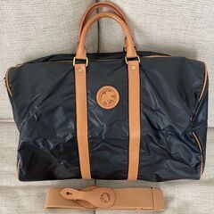 【希少品】ハンティングワールド　ボストンバッグ　ネイビー　バチュ...