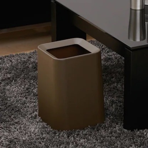 ニトリ袋が見えにくいダストボックス チューブラスクエア(WH)