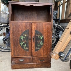 アンティーク/昭和レトロ 茶箪笥 水屋箪笥 古民具 骨董 和モダ...