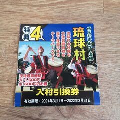 琉球村　入園券2枚