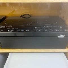 【リサイクルサービス八光　田上店　安心の1か月保証　配達・設置OK】2口IHクッキングヒーター 200Vタイプ IHC-S225-B ブラック リサイクルサービス八光 田上店 安心の1か月保証 配達・設置OK】2