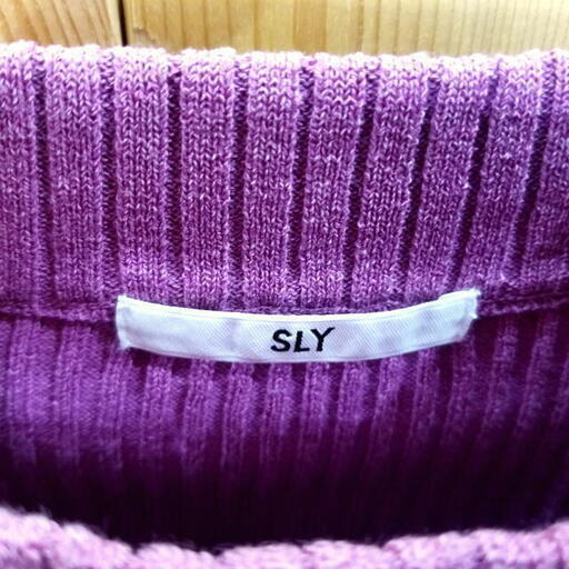 SLY/スライ お洒落カラー 薄手セーター　バイオレットカラー