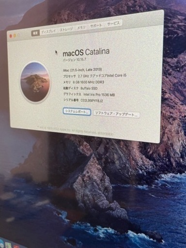 【美品・豪華セット】iMac  late2013 21.5インチ Core i5 2.7GHz メモリ8GB HDD1TB  ＋ 起動用SSD500GB ＋　有線simフリーホームルーター　＋　貼付済ブルーライトカットシート