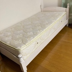 【追記】白家具 シングルベッドフレーム