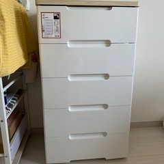 アイリスオーヤマ チェスト ラクラク引出し 木天板 5段 日本製...