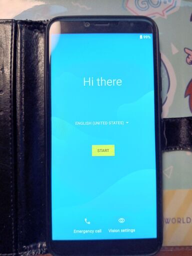 SIMフリー　UMIDIGI　A3S　android１０　デュアルSIM　手帳型ケース付き