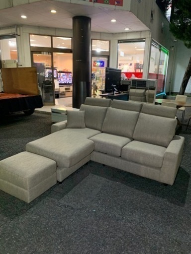 ニトリ　3Pカウチソファ　オットマン付き　美品