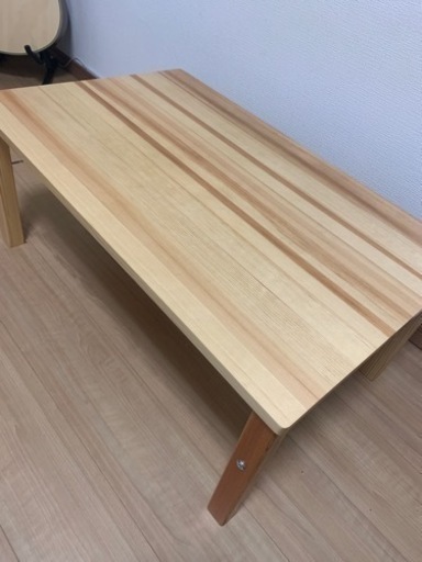 無印良品　パイン材ローテーブル