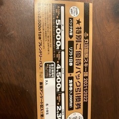 丸沼高原スキー場 優待パック引換券