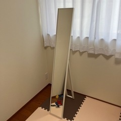 ホワイトスタンドミラー