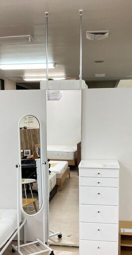壁面つっぱりミラー