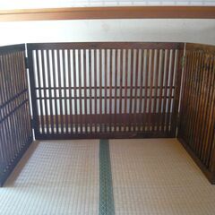 帳場格子・三つ折り・木製