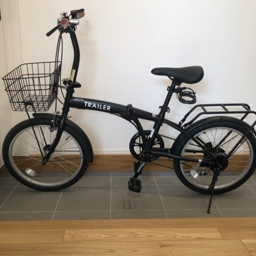 TRAILER(トレイラー) 20インチカラフル折りたたみ自転車 シマノ6段変速 カゴ/ワイヤーロック/LEDライト付