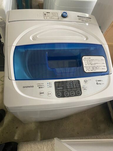 DAEWOO/大宇 6kg洗濯機/DW-S60KB 風乾燥搭載/スピーディコース/ステンレス槽/強力コース/ドライコース　2018年