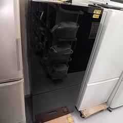 アズマ ガラストップ 170L 2ドア冷蔵庫 MR-GL170A ブラック 一人暮らし 単身用42403