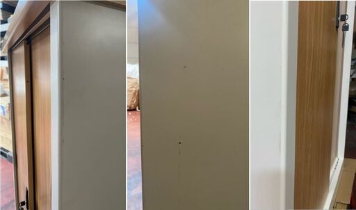 ?S物置【モントルイユ／ホワイト×ナチュラル色】野外収納 物置 屋外 収納棚 鍵付き 幅90.5 高さ155 可動棚 収納 木目調訳あ