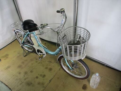B837★整備済み　中古電動自転車　BS　アシスタ　ライトブルー　8.1Aｈ　バッテリー良好★【20インチ】