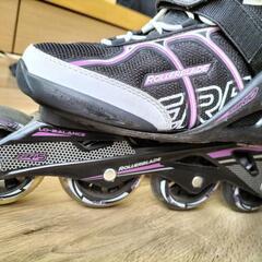 インラインスケート　24㌢　ブレーキ付きの画像