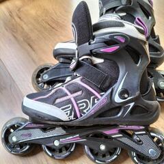 インラインスケート　24㌢　ブレーキ付きの画像