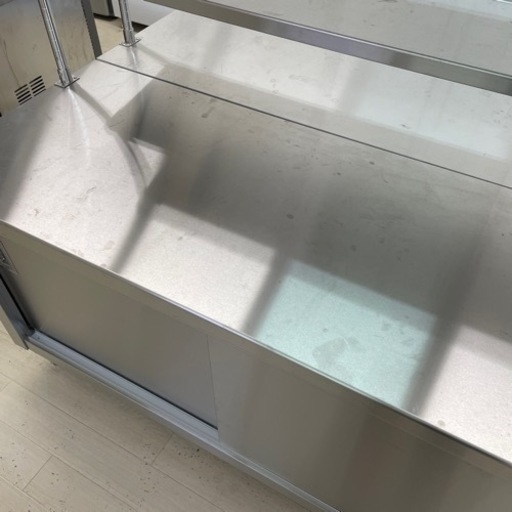 引き戸付き作業台　業務用厨房機器　
