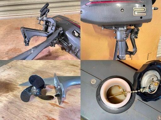 SUZUKI スズキDT2 船外機020IS 2馬力 ボートプロペラ 小型船舶用/エンジン/パーツ/部品取り 市内近郊配送可 ジャンク