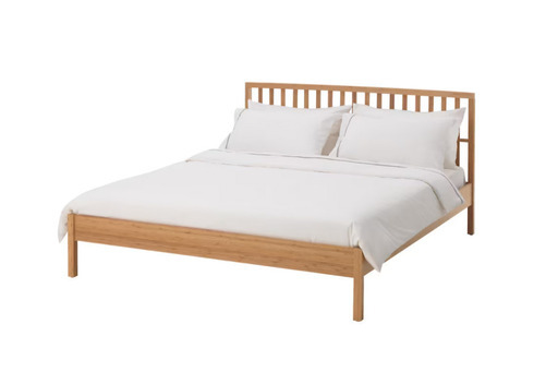 3/26迄 定価¥ 36,990 IKEA ダブルベッド KONGSHUS コングスフース＋LÖNSET ロンセット