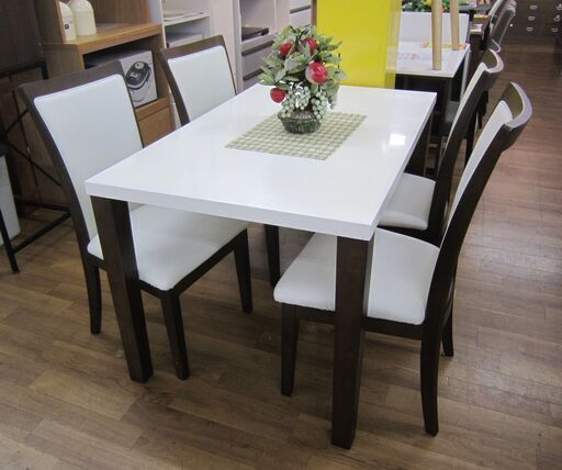 R386 ダイニング5点セット、4人用ダイニングセット、幅120cm