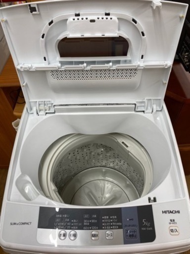 I455 ★ HITACHI 洗濯機 （5.0㎏）★ 2016年製 ⭐動作確認済⭐クリーニング済