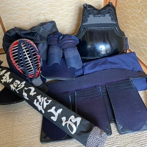 剣道防具一式（中学生用）バッグ、竹刀付き