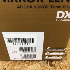 Wa86　NIKON　ニコン　カメラレンズ　NIKKOR LENS　AF-S DX　35mm　ｆ/1.8Gの画像