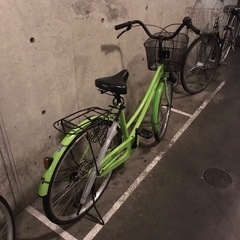 【3/25限定】おまけ付き！明るいグリーンの自転車の画像
