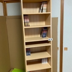 組み立て式本棚／可動8段