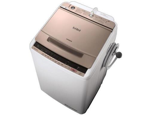 美品  洗濯機洗濯機美品 日立 全自動洗濯機 ビートウォッシュ 8kg 上開き シャンパン BW-V80C N\n