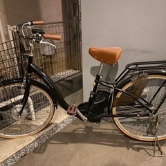 ルルベ 26インチ】電動自転車 子供乗せ おしゃれ 組立完成車 盗難保険