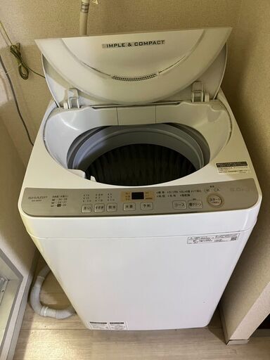 洗濯機　SHARP　2018年製