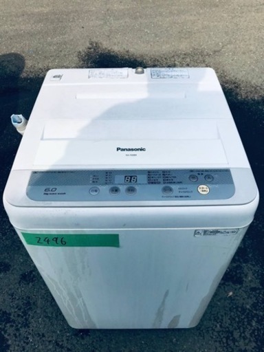 ✨2016年製✨2496番 Panasonic✨全自動電気洗濯機✨NA-F60B9‼️