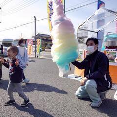 皆で　180cmの綿菓子を作ろう　茂原ながいき市場