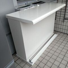 カウンターテーブル ダイニングカウンター 天板鏡面仕上げの画像