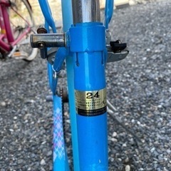 水色の自転車　24インチの画像