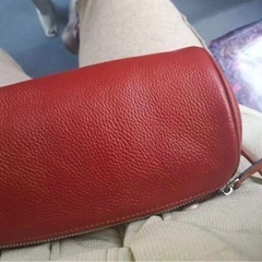 美品💜 真革　ショルダーバック シリンダーバッグの画像