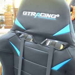 GT RACING ゲーミングチェア フットレスト シリーズ GT909 BLUE 青色 モノ市場半田店 119の画像