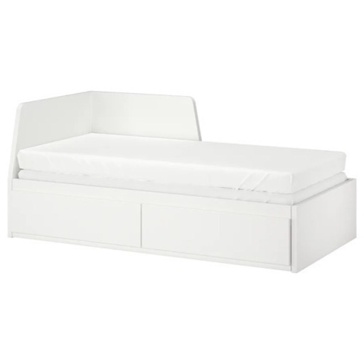 ○値下げ交渉可能です【ほぼ新品・IKEAベッド定価から2万円引き】FLEKKE フレッケ　収納付きベッド　※マットレス付き